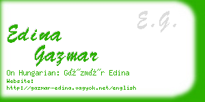 edina gazmar business card